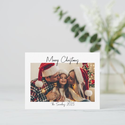 Minimalistisch kerstBriefkaart Feestdagenkaart (Staand voorkant)