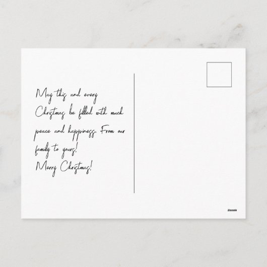 Minimalistisch kerstBriefkaart Feestdagenkaart (Achterkant)