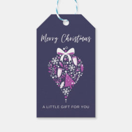 Minimalistisch kerstcadeau label cadeaulabel