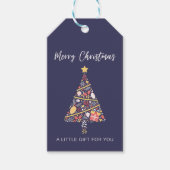 Minimalistisch kerstcadeau label cadeaulabel (Voorkant)