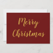 Minimalistisch kerstcadeauscript met Merry Gold Bo Feestdagenkaart (Voorkant)