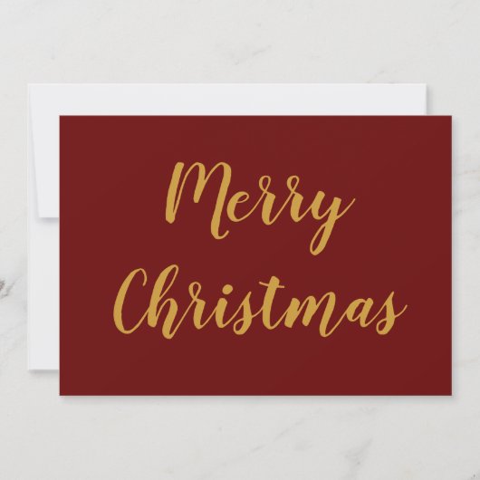 Minimalistisch kerstcadeauscript met Merry Gold Bo Feestdagenkaart (Voorkant)