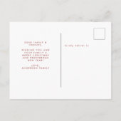 Minimalistisch kerstcadeautje | Rood Briefkaart (Achterkant)