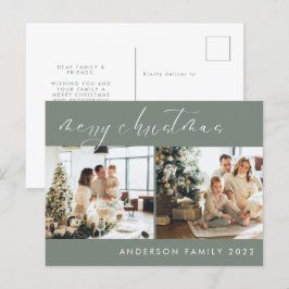 Minimalistisch kerstcadeautje | Sage Green Briefkaart