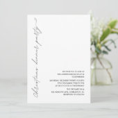 Minimalistisch kerstdiner kaart (Staand voorkant)