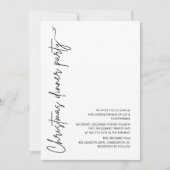 Minimalistisch kerstdiner kaart (Voorkant)