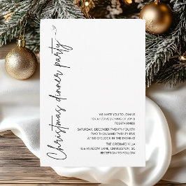 Minimalistisch kerstdiner kaart