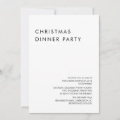 Minimalistisch kerstdiner kaart (Voorkant)