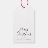 Minimalistisch kerstfeest cadeaulabel (Voorkant)