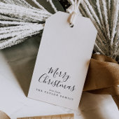 Minimalistisch kerstfeest cadeaulabel