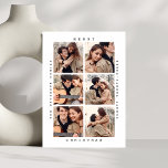 Minimalistisch Kerstfeest | Elegante eenvoudige ze Feestdagenkaart<br><div class="desc">Minimalistisch vrolijk kerstfeest | Elegante Simple Six Foto's Vakantiekaarten</div>