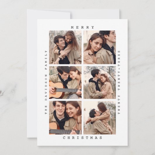 Minimalistisch Kerstfeest | Elegante eenvoudige ze Feestdagenkaart (Voorkant)