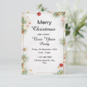 Minimalistisch kerstfeest en gelukkig nieuwjaar kaart (Staand voorkant)