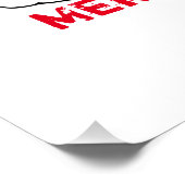 Minimalistisch kerstfeest en gelukkig Poster voor (Hoek)