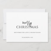 Minimalistisch kerstfeest feestdagenkaart (Voorkant)