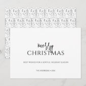 Minimalistisch kerstfeest feestdagenkaart (Voorkant / Achterkant)