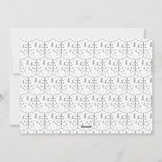 Minimalistisch kerstfeest feestdagenkaart (Achterkant)