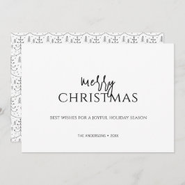 Minimalistisch kerstfeest feestdagenkaart