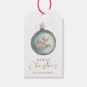 Minimalistisch kerstfeest in de winter van Cozy Cadeaulabel (Voorkant)