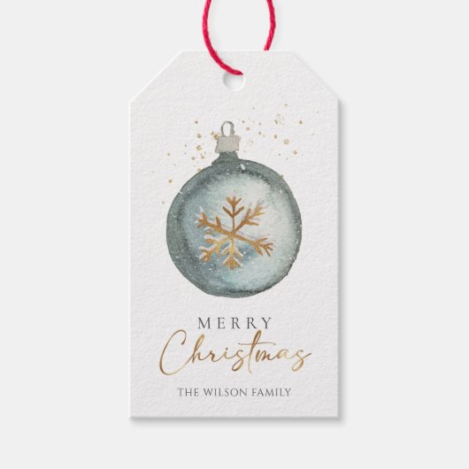 Minimalistisch kerstfeest in de winter van Cozy Cadeaulabel (Voorkant)