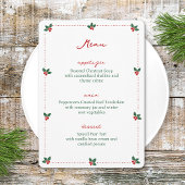 Minimalistisch Kerstfeest Kerstdag Party Elegant Menu