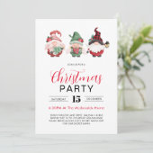 Minimalistisch kerstfeest kerstgnoom kaart (Staand voorkant)