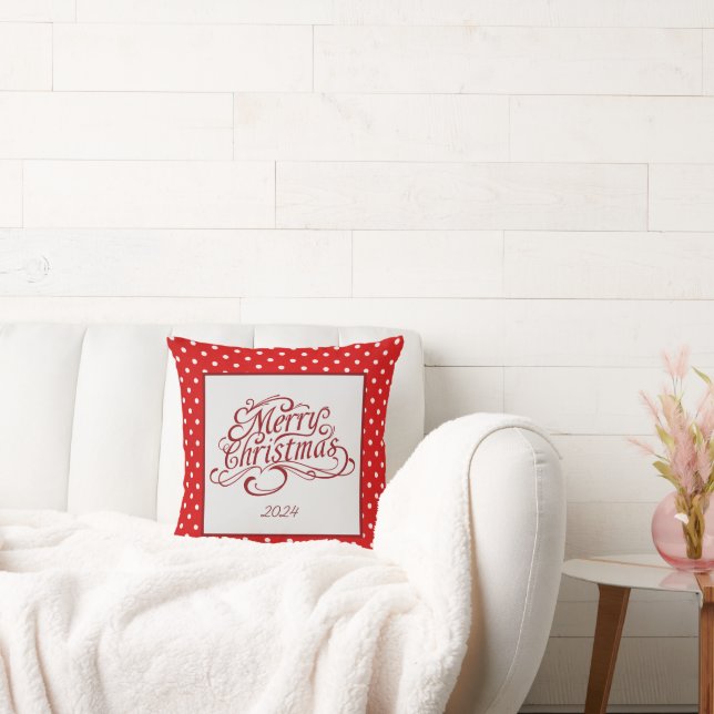 Minimalistisch kerstfeest kussen (Bank)
