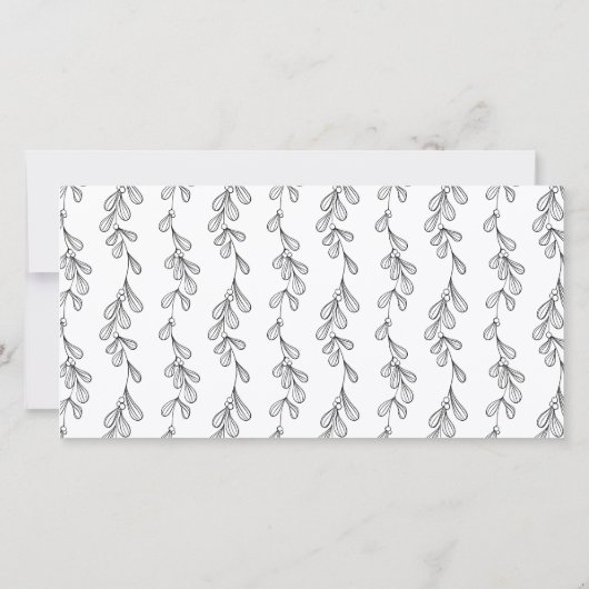 Minimalistisch kerstfeest met Mistletoe Merry Bedankkaart (Achterkant)