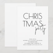 Minimalistisch kerstfeest | Moderne bijeenkomst Feestdagenkaart (Voorkant / Achterkant)