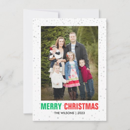 Minimalistisch Kerstfeest | Moderne elegante chiqu Feestdagenkaart (Voorkant)