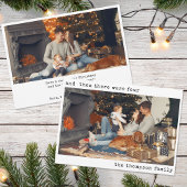 Minimalistisch kerstfeest toen waren er drie gezin feestdagenkaart