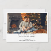 Minimalistisch kerstfeest toen waren er drie gezin feestdagenkaart (Achterkant)