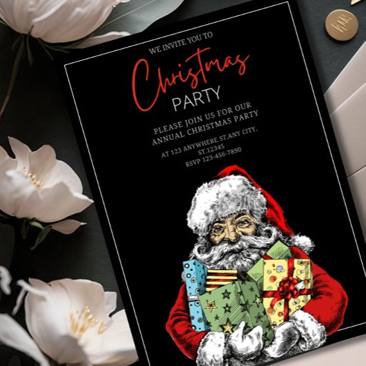 Minimalistisch Kerstfeest Uitnodigen, Kerstmis Kaart