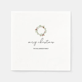 Minimalistisch Kerstfeest Vrolijk Kerstfeest Famil Servet