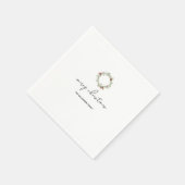 Minimalistisch Kerstfeest Vrolijk Kerstfeest Famil Servet (Hoek)