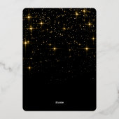 Minimalistisch kerstfeestmaal folie feestdagenkaart (Achterkant)