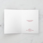 Minimalistisch kerstfoto van Red Merry Feestdagen Kaart (Binnen)