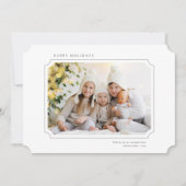 Minimalistisch kerstfotolandschap feestdagenkaart (Voorkant)