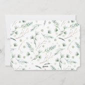 Minimalistisch kerstfotolandschap feestdagenkaart (Achterkant)