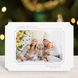 Minimalistisch kerstfotolandschap feestdagenkaart