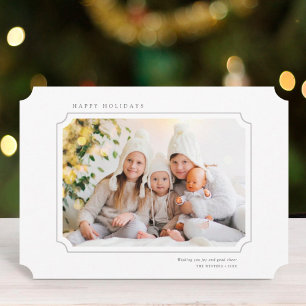 Minimalistisch kerstfotolandschap feestdagenkaart