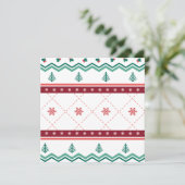 Minimalistisch kerstgezelschap feestdagenkaart (Staand voorkant)