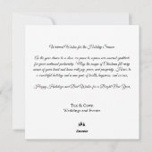 Minimalistisch kerstgezelschap feestdagenkaart (Achterkant)