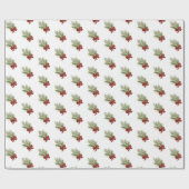 Minimalistisch kerstgroen rode boog cadeaupapier (Vlak)