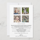 Minimalistisch kerstjaar in Review portret Feestdagenkaart (Achterkant)