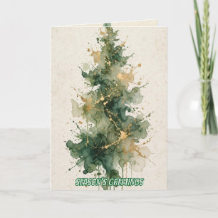 Minimalistisch kerstkaart Wensend u Vrede Vreugde Feestdagen Kaart