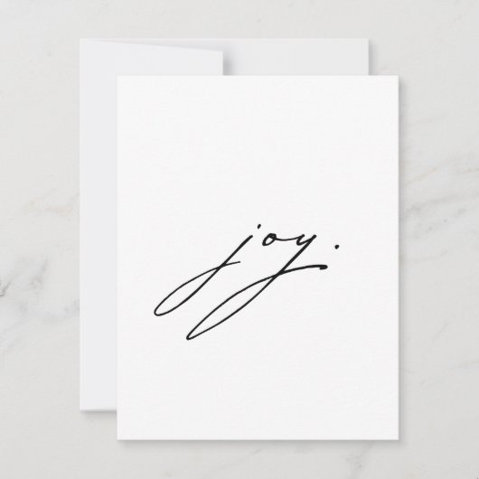Minimalistisch kerstkaartencitaat voor Joy Feestdagenkaart (Voorkant)