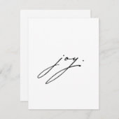Minimalistisch kerstkaartencitaat voor Joy Feestdagenkaart (Voorkant / Achterkant)