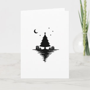 Minimalistisch kerstkaartontwerp feestdagen kaart