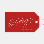 Minimalistisch kerstkalligrafietoestel Label Cadeaulabel (Voorkant (Horizontaal))